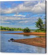 Willow Flowage Summer Clouds Canvas Print