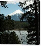 Willow Lake In The Shadow Of Mt. Mcgloughlin Canvas Print