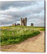 Winding Road Leading To A Chirch Ruin In Norfolk Canvas Print