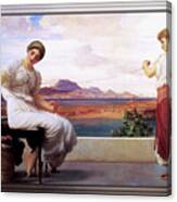 Winding The Skein By Frederic Leighton Canvas Print
