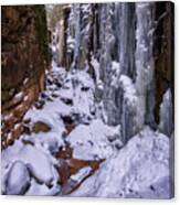 Winter In Flume Gorge Canvas Print