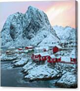 Winter In Hamnoy, Lofoten Islands 2 Canvas Print