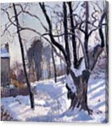 Winter Landscape In Loiveciennes Canvas Print