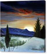 Winter Sunset Canvas Print