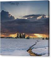 Wintry Sunset Vista Canvas Print