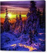 Wisconsin Winter Sunset Canvas Print
