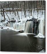 Wolf Creek Falls In Winter Canvas Print