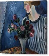 Woman And Nature Morte, 1918 Canvas Print
