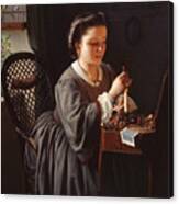 Woman In Interior, 1862 Canvas Print