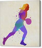 Woman Playing Basketball Canvas Print