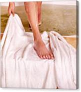 Woman Relaxing In Bath Canvas Print