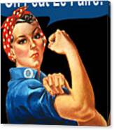 Womens French Rosie The Riveter - We Can Do It France - Women's Feminist T-shirt Canvas Print