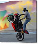 Wynwood - Motorbike Rider, Wynwood District, Miami, Florida Canvas Print