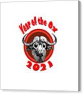 Year Of The Ox 2 Googly Eye Transparent Background Canvas Print