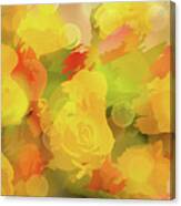 Yellow Floral Abstract With Bokeh Canvas Print