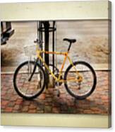 Yellow Frontier Bicycle Set Canvas Print