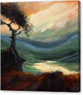 Yellow Sunset Hills Canvas Print