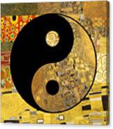 Yin Yang, Golden Klimt Patterns Canvas Print
