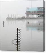 Yonkers Pier In Thick Fog Canvas Print