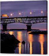 Yorktown Bridge Lights Canvas Print