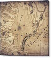 Yorktown Virginia Vintage Historical Map 1781 Sepia Canvas Print