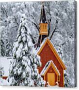 Yosemite Chapel Portrait Canvas Print