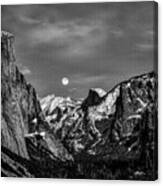 Yosemite Winter Moon Canvas Print