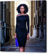 Young Black Woman Street Fashion In New York City 150920_8389 Canvas Print