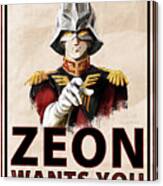 Zeon Wants You Char Canvas Print