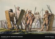 Ancient Celtic Warriors Dressed Greeting Card by Italian School