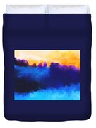 Abstract Sunrise Landscape  Duvet Cover by Michelle Wrighton