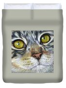 Stunning Cat Painting Duvet Cover by Michelle Wrighton