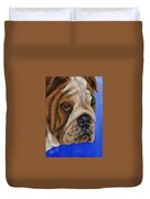 Beautiful Bulldog Oil Painting Duvet Cover by Michelle Wrighton