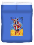 Colorful Angus Cow Duvet Cover