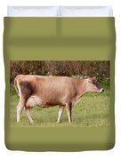 Jersey Cow In Pasture Duvet Cover