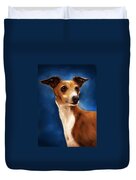 Magnifico - Italian Greyhound Duvet Cover by Michelle Wrighton