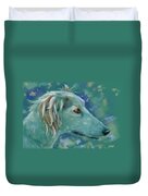 Saluki Dog Painting Duvet Cover by Michelle Wrighton