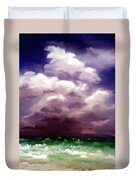 Stormy Ocean Abstract Painting Duvet Cover