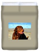 Bosco At The Beach Duvet Cover by Michelle Wrighton