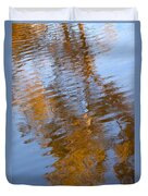 Gold And Blue Reflections Duvet Cover by Michelle Wrighton