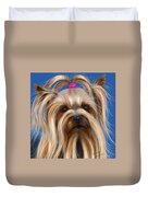 Muffin - Silky Terrier Dog Duvet Cover by Michelle Wrighton