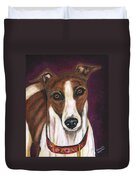 Royalty - Greyhound Painting Duvet Cover by Michelle Wrighton