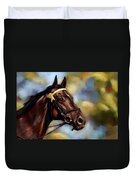 Show Horse Painting Duvet Cover by Michelle Wrighton