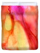 Abstract Painting - In The Beginning Duvet Cover by Michelle Wrighton
