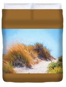 Beach Grass And Sand Dunes Duvet Cover