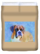 Boxer Blues Duvet Cover by Michelle Wrighton