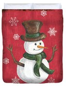 Folk Snowman Duvet Cover Folk Snowman Duvet Cover