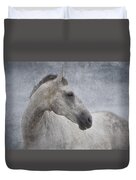 Grey At The Beach Textured Duvet Cover by Michelle Wrighton