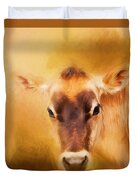 Jersey Cow Farm Art Duvet Cover