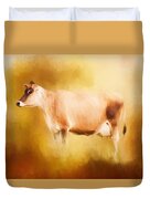 Jersey Cow In Field Duvet Cover